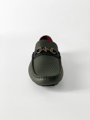 The Classic Gray/Grey Moccasin Leather Slipper Shoe Jebranco New York NYC With Red Sheepskin Lining, Rubber Soles, Whipstitch Details At Toe, Classic Woven Styling, And Moc-toe moccasin with saddle bit. The Moccasin is made entirely out of the softest, most comfortable, breathable and durable leather. Men Moccasin Slipper Shoe, Man Moccasin Slipper Shoe, Boat Shoe, Leather Shoe, NYC Shoe Store, NYC Online Shoe Store, Slippers, Slipper Shoe. Custom Made Shoe In NYC. Gray Moccasin Slipper Shoe.