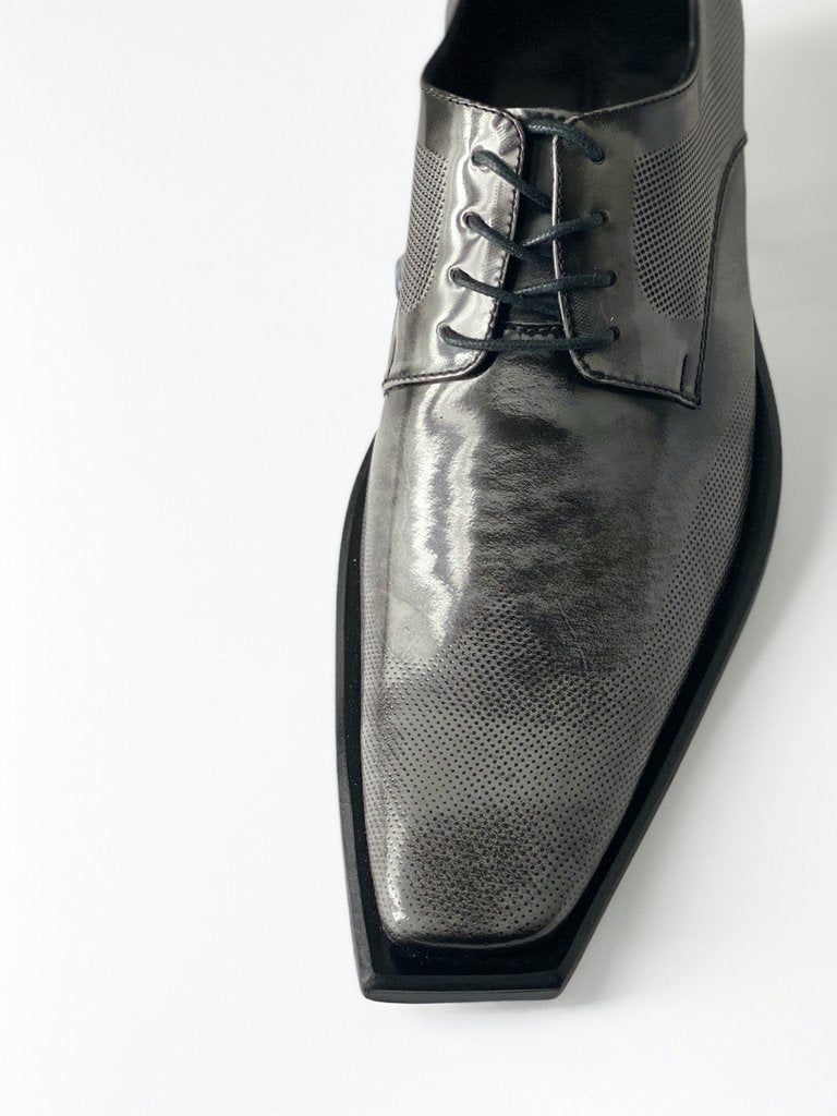 Oxford Men Shoe, Man Oxford Shoe, Square Toe Shoe, Long Square Toe Shoe, Custom Made Shoes In New York, NYC Boutique Shoe Store, NYC Custom-Made Shoe, NYC Shoes Store, Silver Gray Grey Shoe, Men Leather Shoe, Man Leather Shoe, Leather Shoes NYC, Custom Made Shoe, New York City Custom Made Shoe, Free Shipping NYC, Jebranco New York, Silver Shoe, Gray Shoe, Grey Shoe, NYC