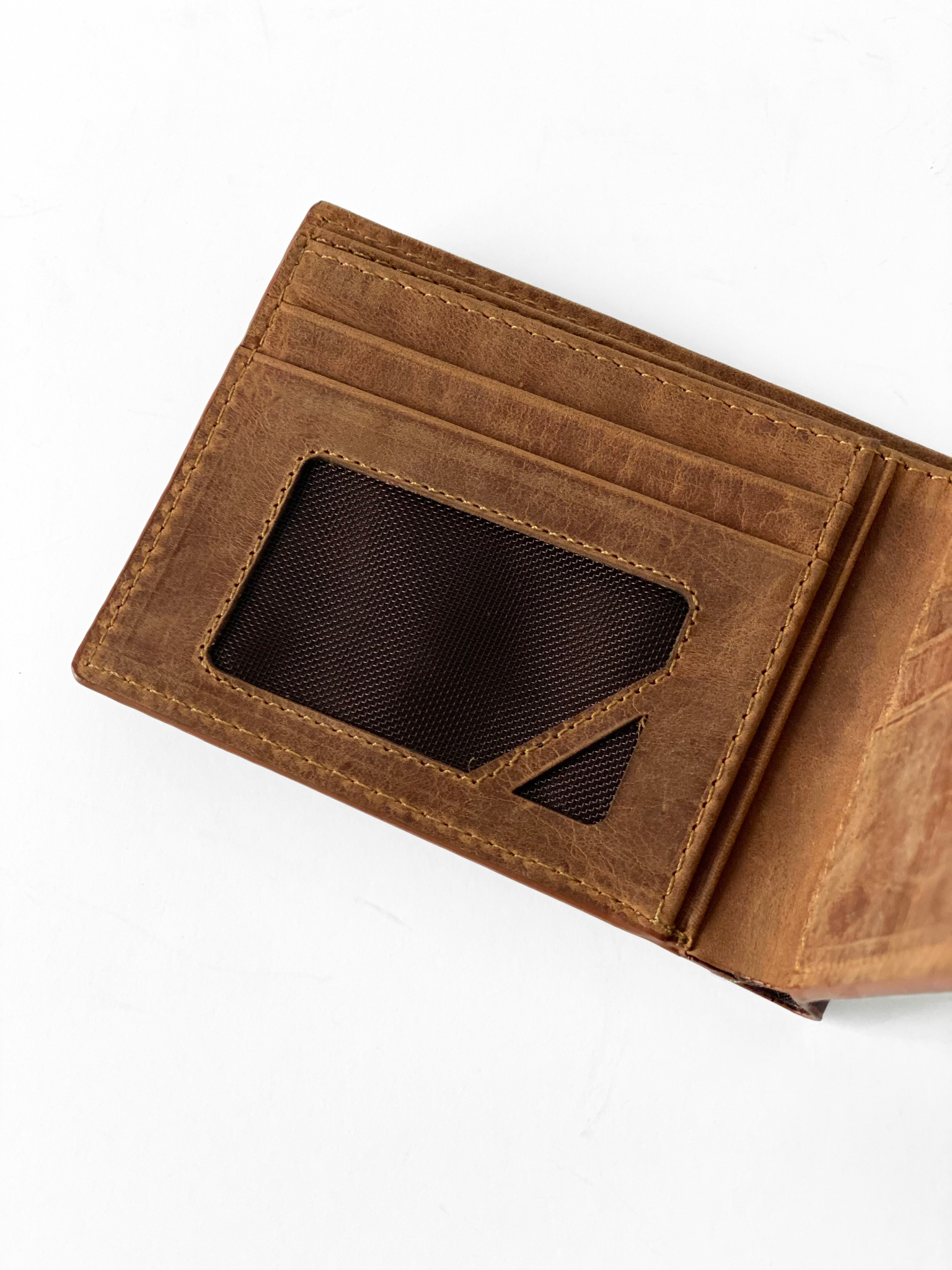 Brown Wallet, Bifold Leather Wallet, Leather Wallet, Custom Made Wallet, Handmade Wallet, Brown Leather Wallet, NYC Accessory, Fashion Accessory, Men Accessory, Man Accessory, Jebranco New York, NYC Boutique, Jebranco Accessory, Free Shipping NYC, New York City Online Store, NYC Shoe Store, Alligator Leather, Fold Closure Wallet, Tooled Print, Tooled Print Wallet